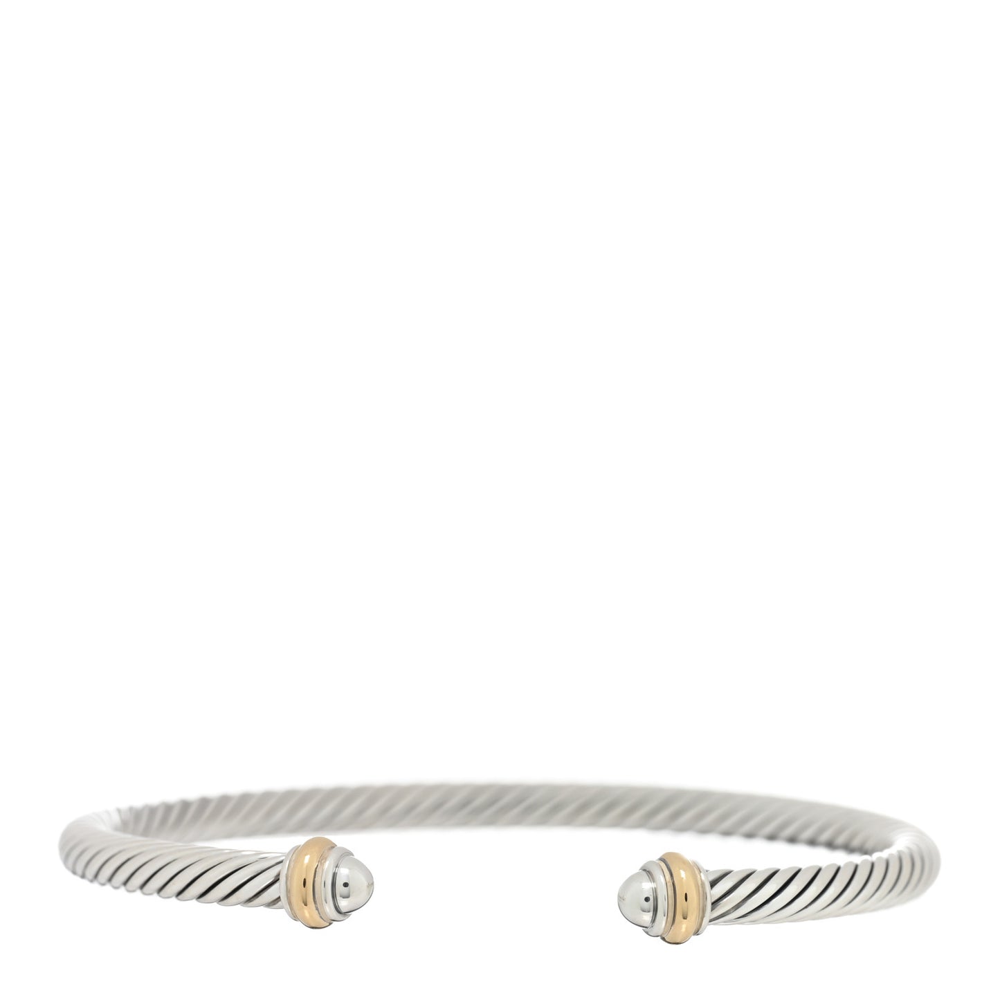 Sterling Silver 18K Yellow Gold 4mm Cable Classics Bracelet