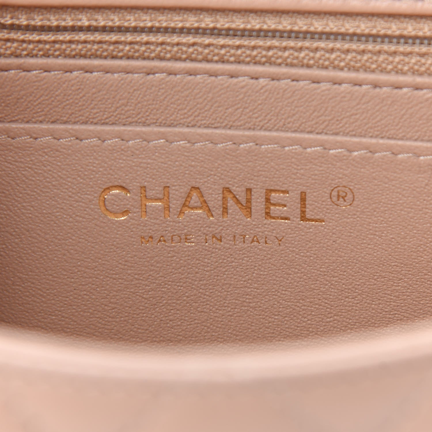 Chanel Lambskin Quilted Mini Square Flap Beige 6 of 10