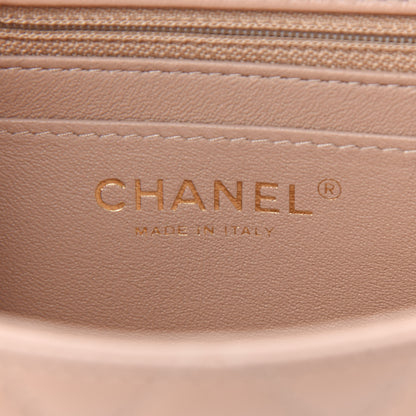 Chanel Lambskin Quilted Mini Square Flap Beige 6 of 10