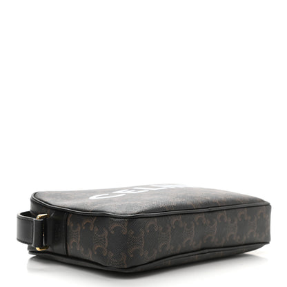 Celine Triomphe Canvas Medium Messenger Bag Black 4 of 10