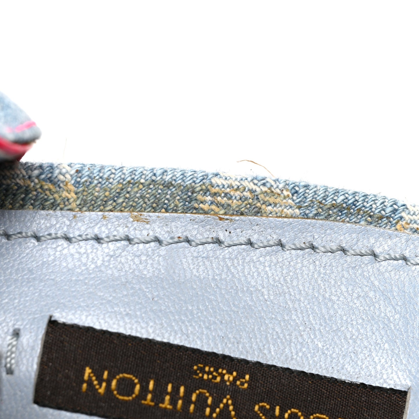 Denim Monogram Espadrille Wedge Sandals 39 Blue