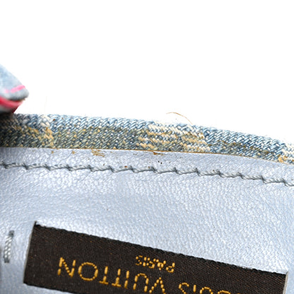 Louis Vuitton Denim Monogram Espadrille Wedge Sandals 39 Blue 11 of 11