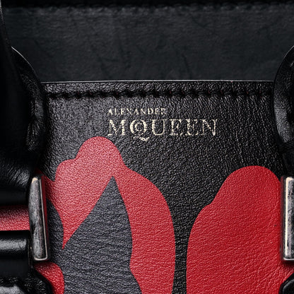Alexander McQueen Calfskin Floral Cut Out Mini Heroine Shoulder Bag Red 8 of 11