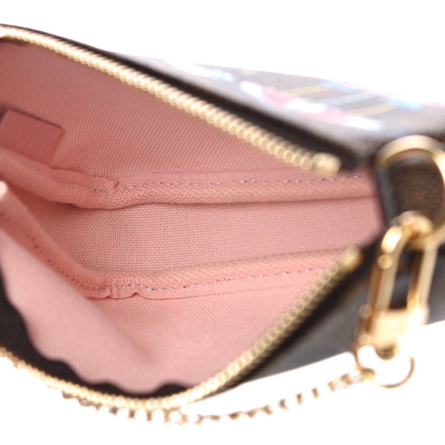 Louis Vuitton Damier Ebene 2020 Christmas Animation Big Wheel Mini Pochette Accessories Rose Ballerine 7 of 11