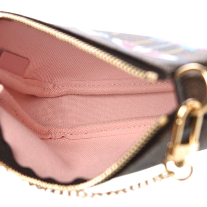 Louis Vuitton Damier Ebene 2020 Christmas Animation Big Wheel Mini Pochette Accessories Rose Ballerine 7 of 11