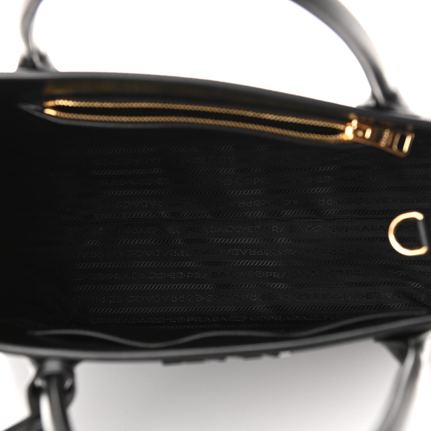 Prada Saffiano Cuir Calfskin Medium Monochrome Top Handle Tote Black 5 of 11
