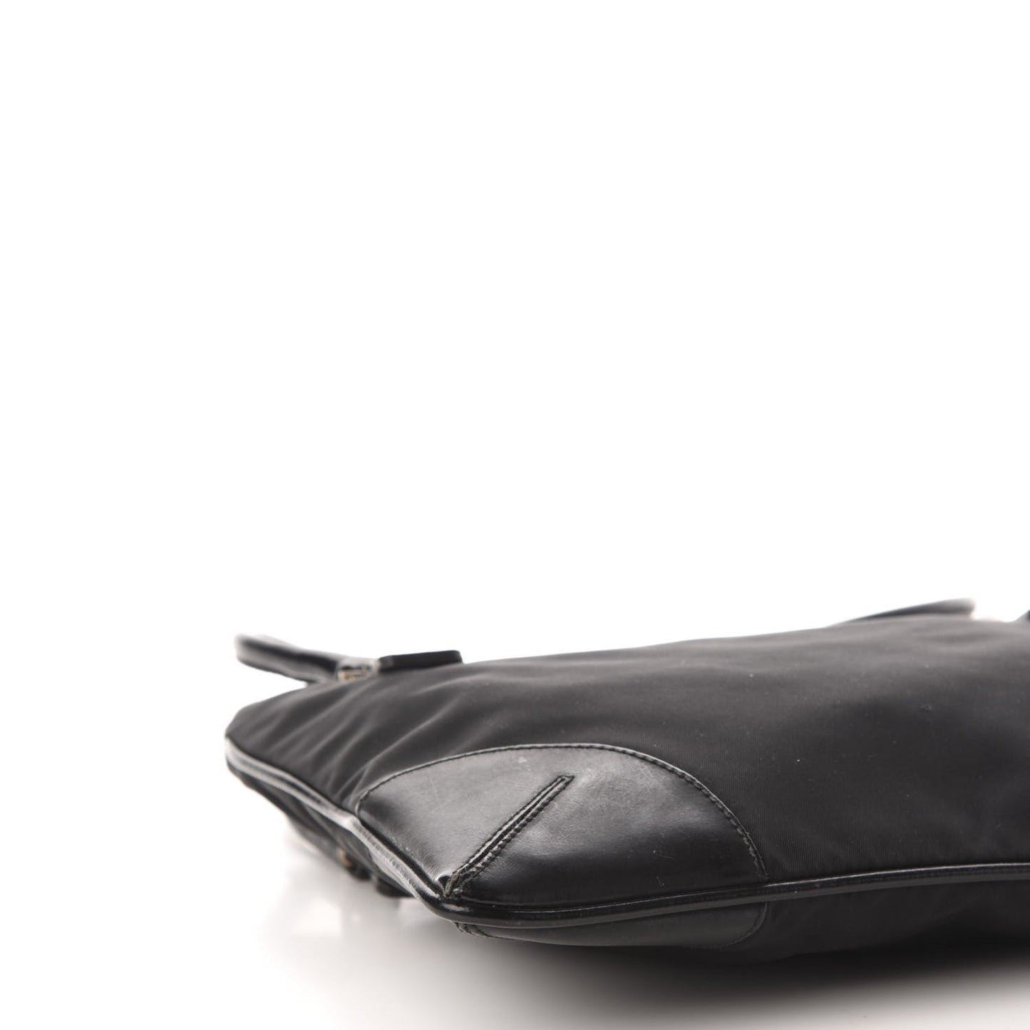 Tessuto Nylon Soft Calf Shoulder Bag Black