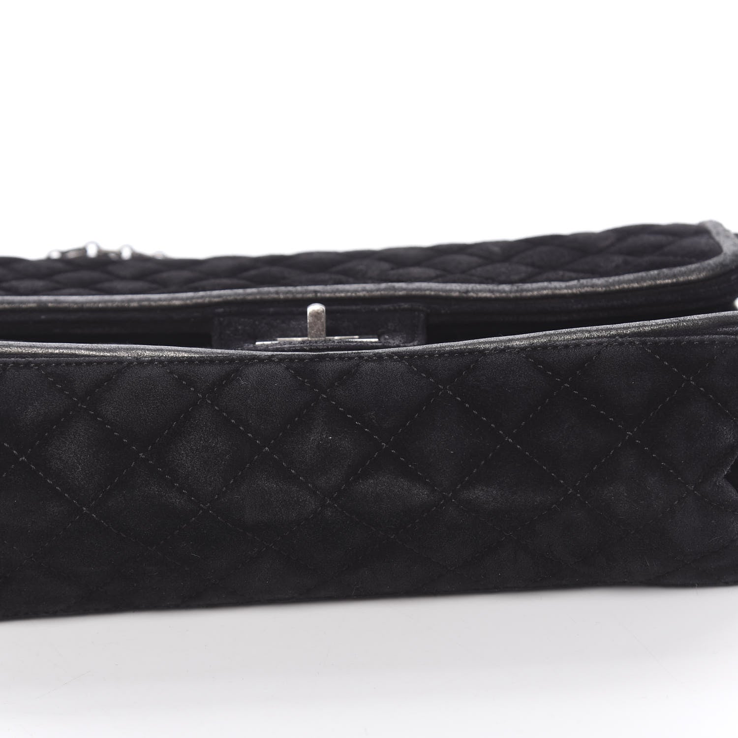Chanel Suede Quilted 2.55 Reissue 225 Flap Black 9 of 13