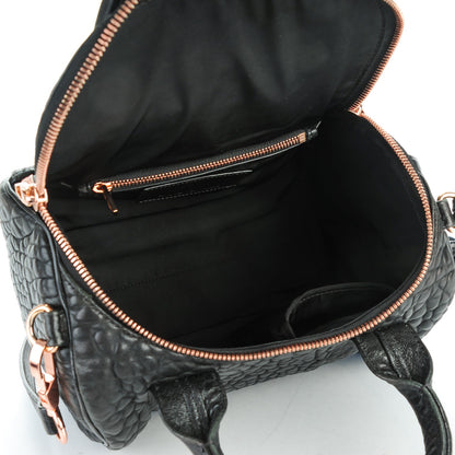 Alexander Wang Pebbled Lambskin Rockie Black Rose Gold Hardware 5 of 6