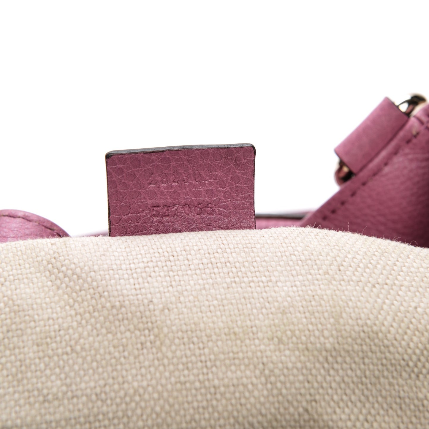 Pebbled Calfskin Medium Soho Shoulder Bag Fresia Rose