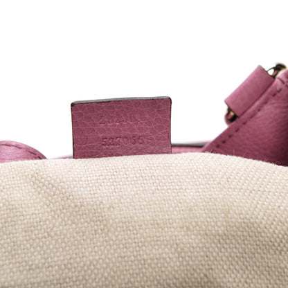 Gucci Pebbled Calfskin Medium Soho Shoulder Bag Fresia Rose 7 of 8