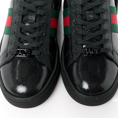 Gucci Crystal GG Monogram Web Womens New Ace Sneakers 37.5 Black 11 of 11