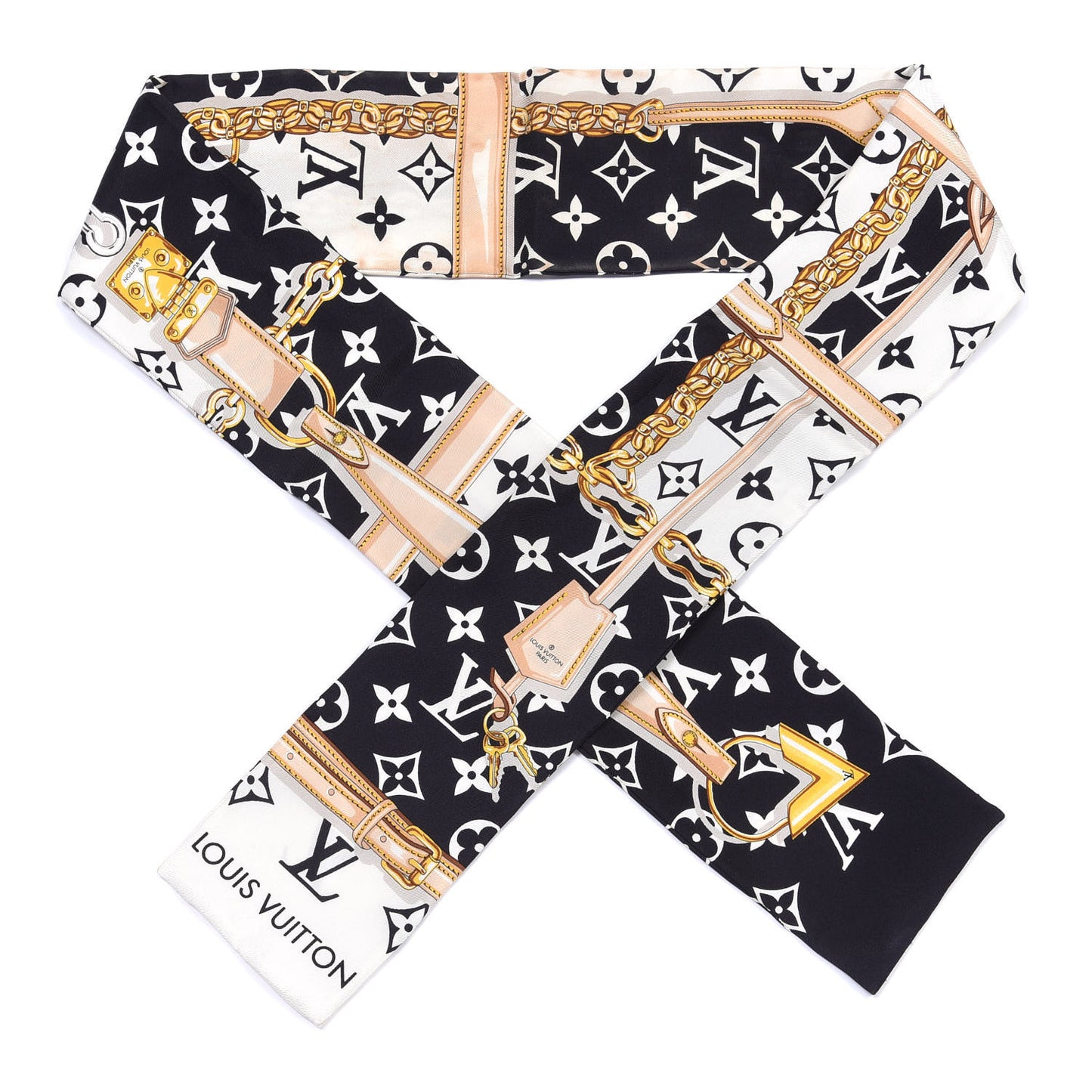 Silk Monogram Confidential Bandeau Black