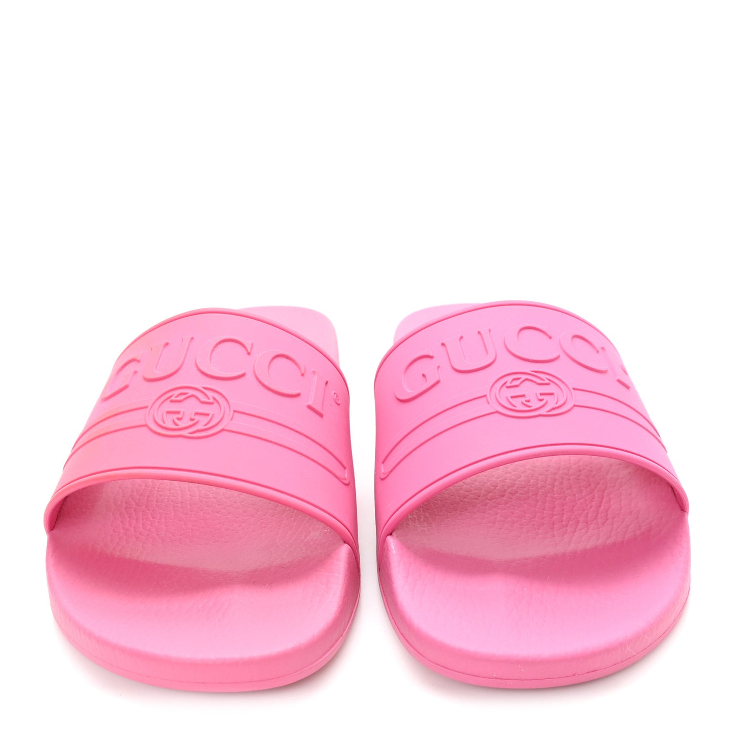 Rubber Logo Stamped Mens Slide Sandals 11 Fuchsia