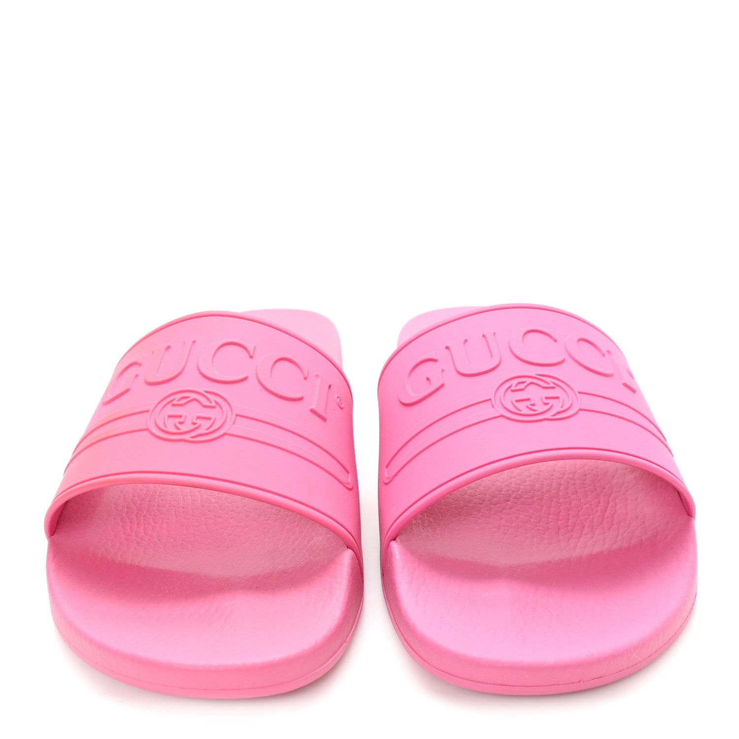 Gucci Rubber Logo Stamped Mens Slide Sandals 11 Fuchsia 3 of 9