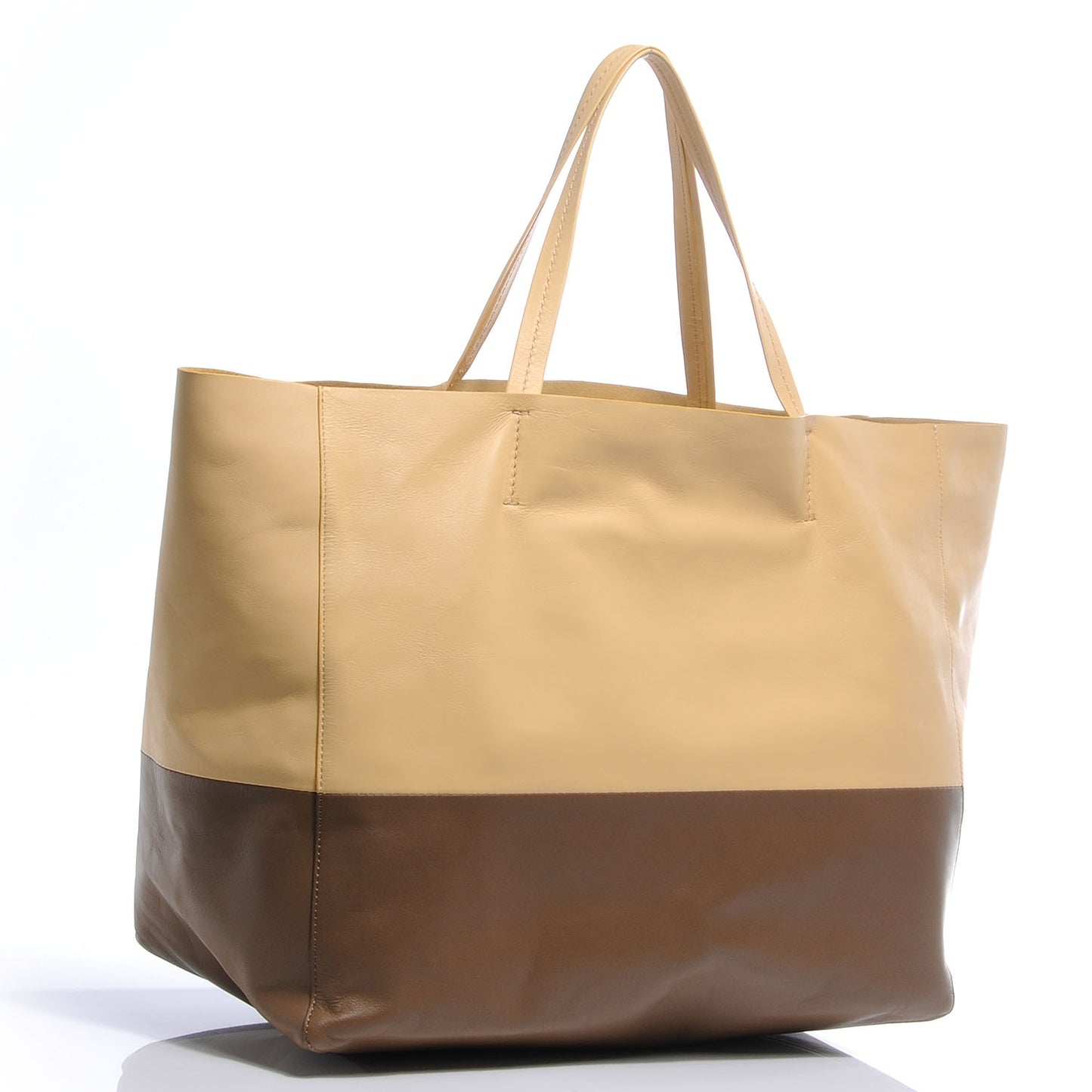 Lambskin Horizontal Bi-Color Cabas Butter
