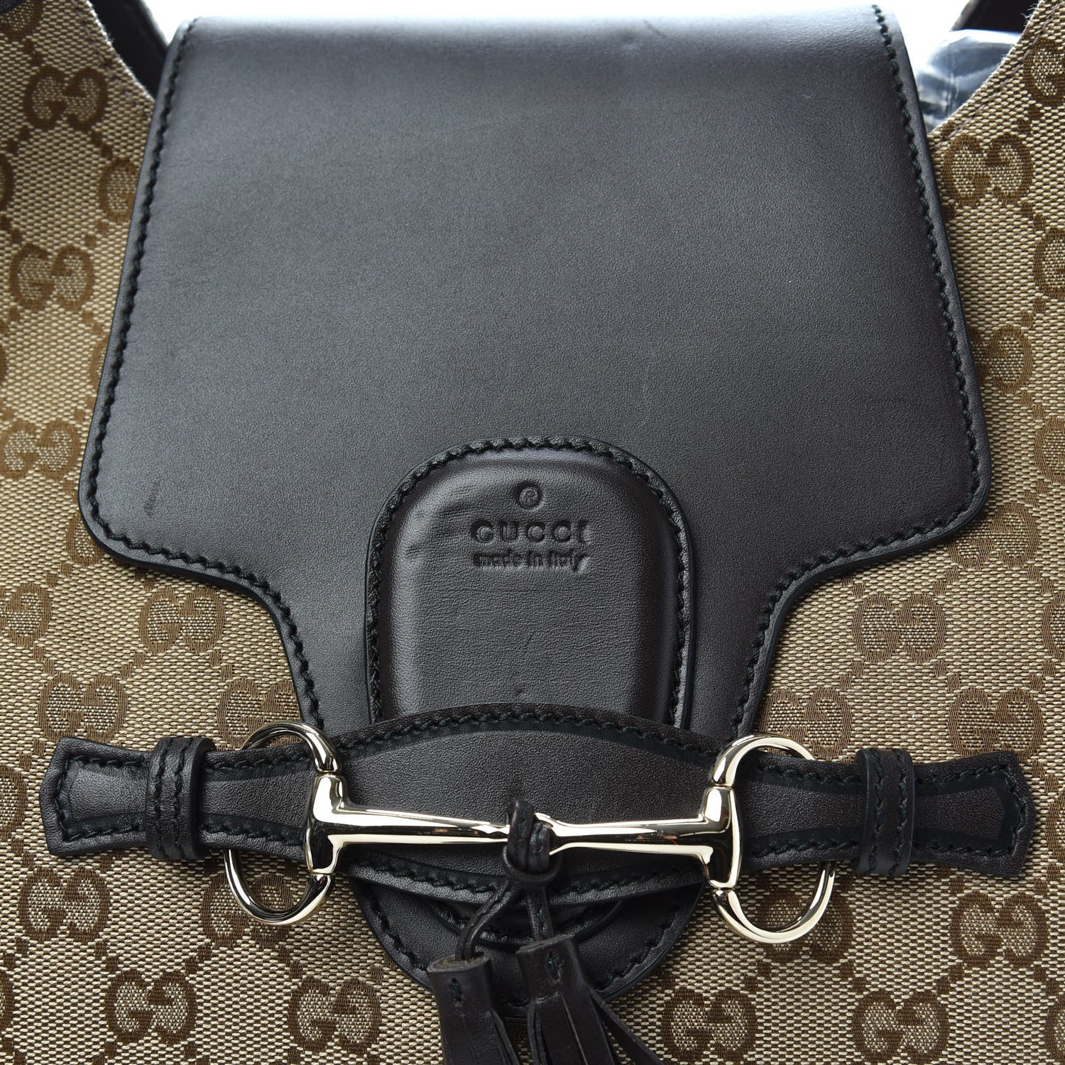 Gucci Monogram Margaux Calfskin Medium Emily Hobo Beige Ebony Cocoa 11 of 11
