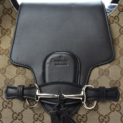 Gucci Monogram Margaux Calfskin Medium Emily Hobo Beige Ebony Cocoa 11 of 11