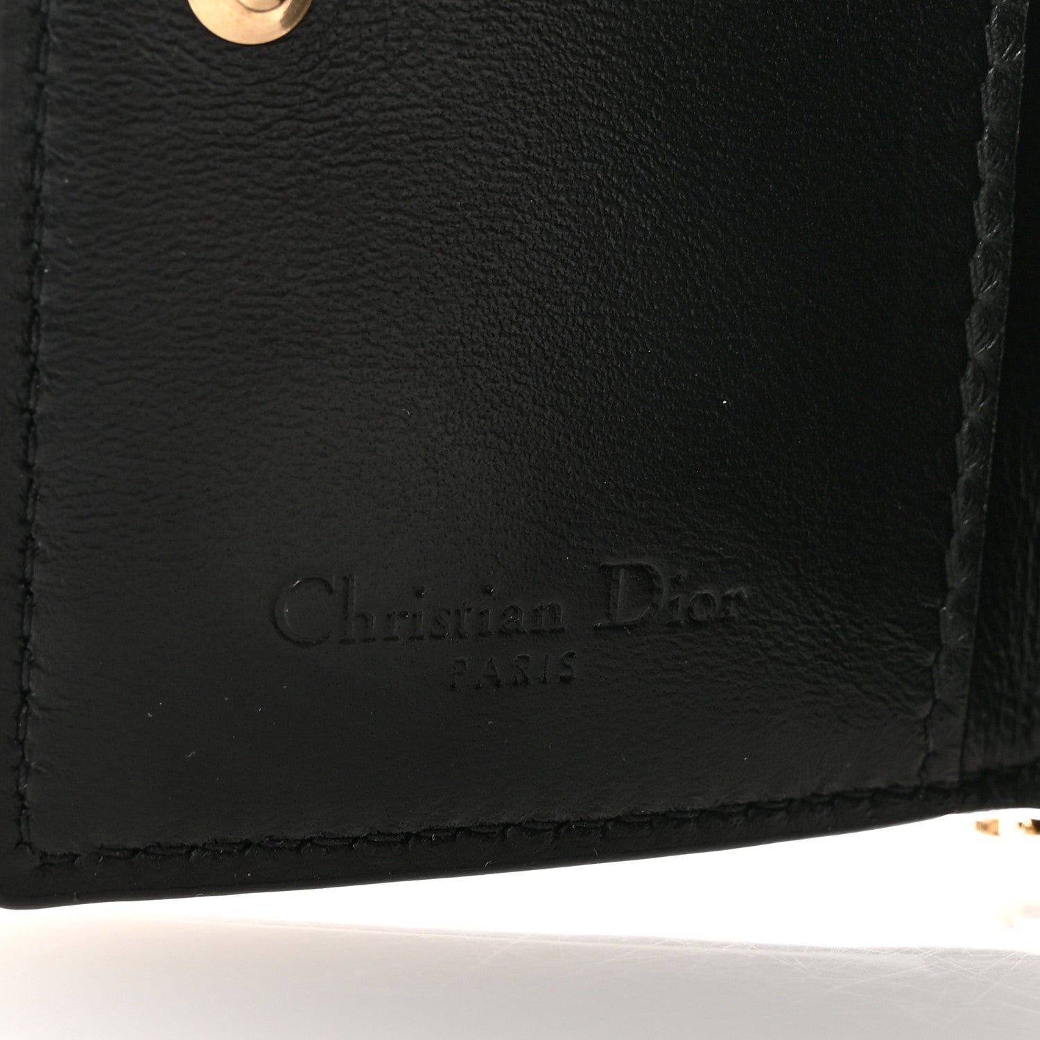 Christian Dior Lambskin Cannage Small Lady Dior Flap Card Holder Black 6 of 8