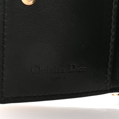 Christian Dior Lambskin Cannage Small Lady Dior Flap Card Holder Black 6 of 8