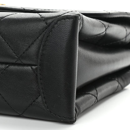 Chanel Lambskin Quilted Mini Trendy Spirit Top Handle Flap Black 6 of 10