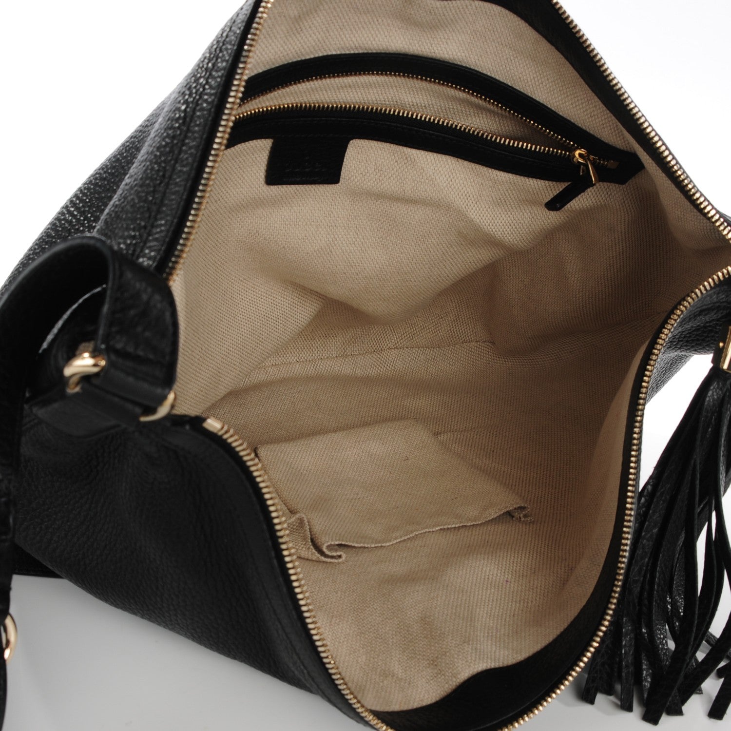 Gucci Pebbled Calfskin Medium Soho Hobo Black 5 of 7