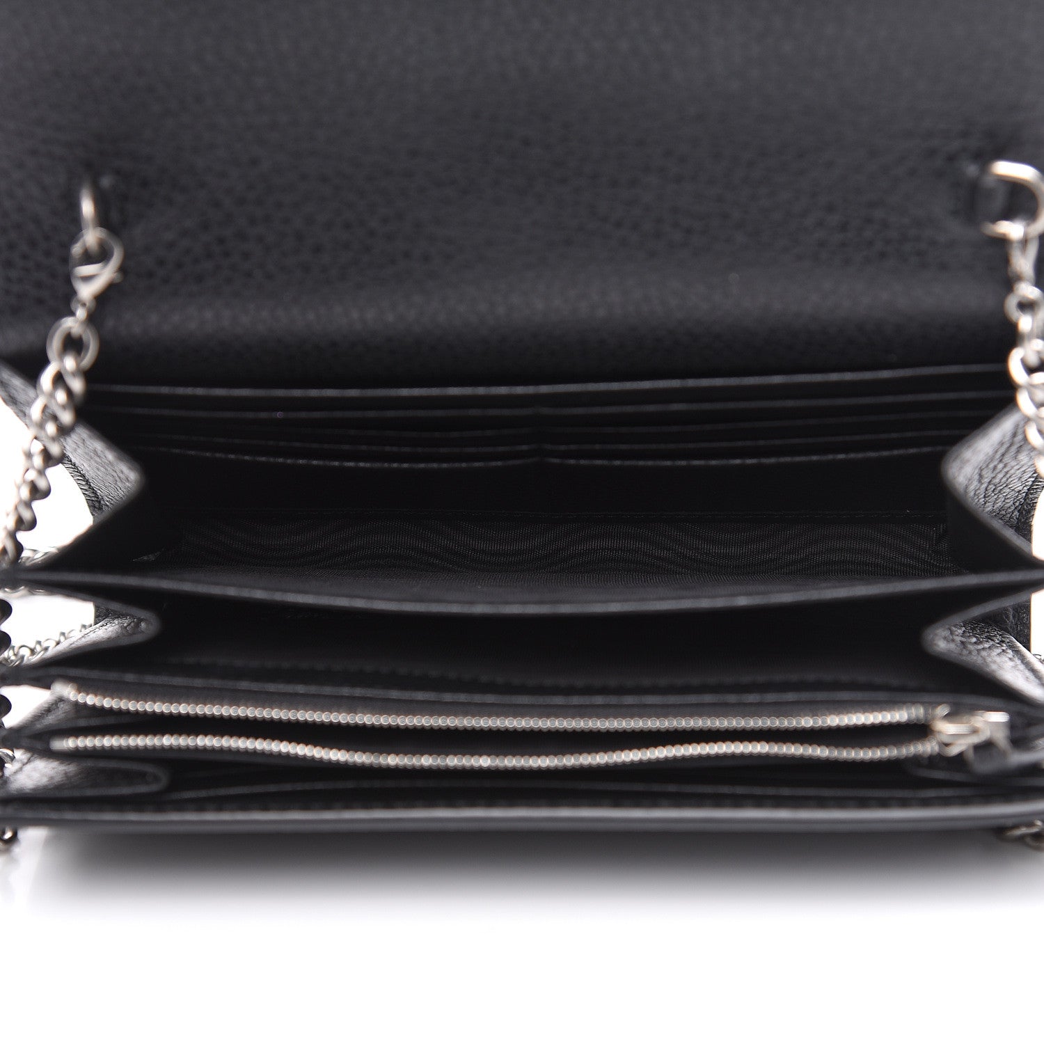 Gucci Calfskin Mini Dionysus Chain Wallet Black 5 of 10