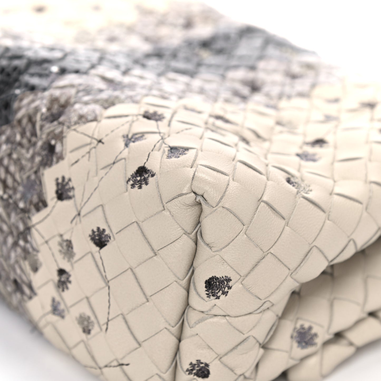 Nappa Ayers Embroidered Intrecciato Baby Olimpia Shoulder Bag
