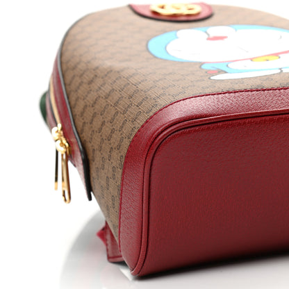 Gucci X DORAEMON Mini Vintage GG Supreme Monogram Small Dome Backpack Beige Cherry Red 9 of 10