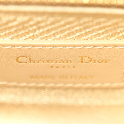 Christian Dior Canvas Embroidered 3D Macrame D-Lace Butterfly Medium Lady D-Lite Gold 6 of 11