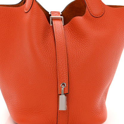 Hermes Taurillon Clemence Picotin Lock 18 PM Orange 8 of 11