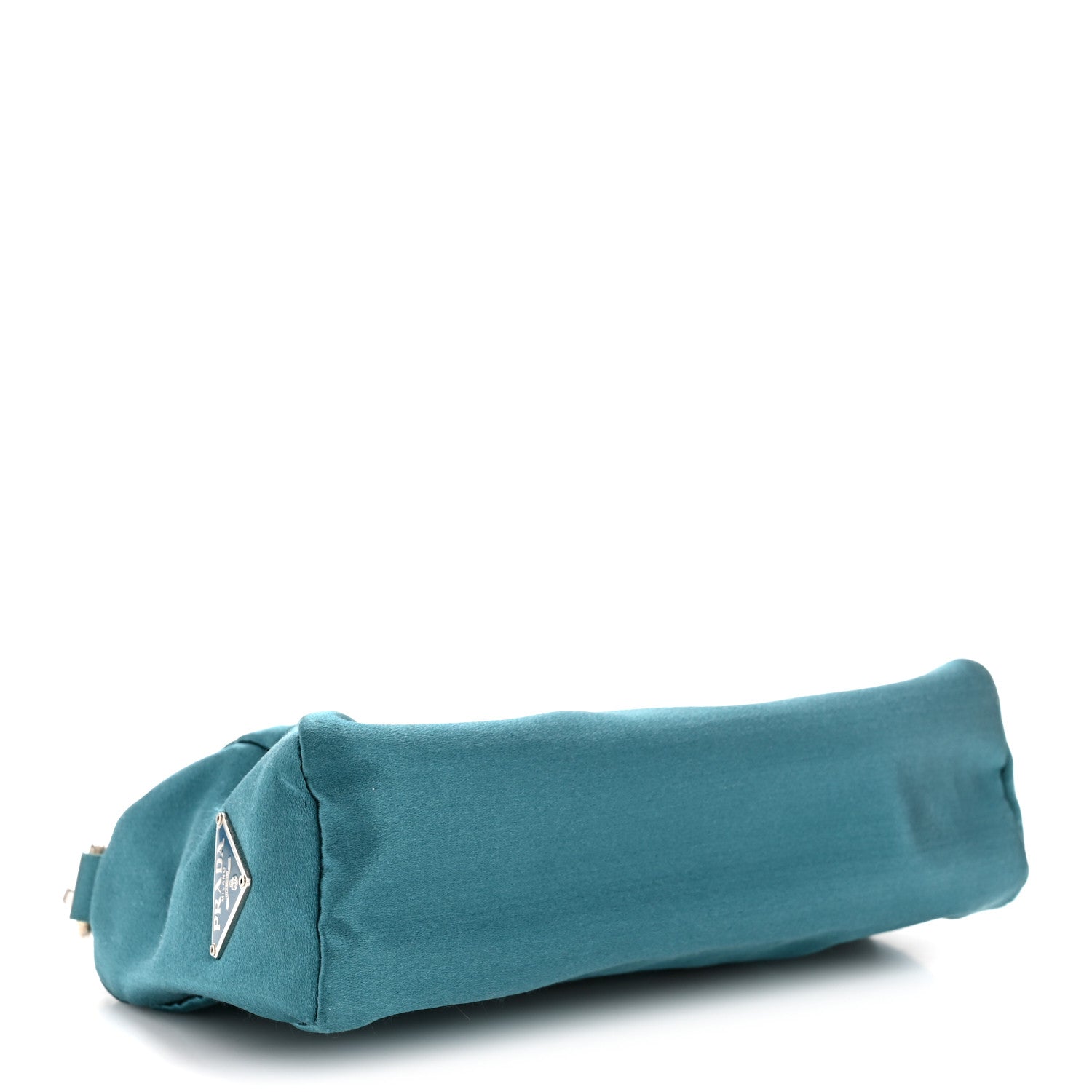 Prada Satin Soft Evening Bag Turchese 4 of 12
