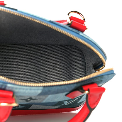 Louis Vuitton Denim Damier Monogram Patchwork Alma BB 5 of 11