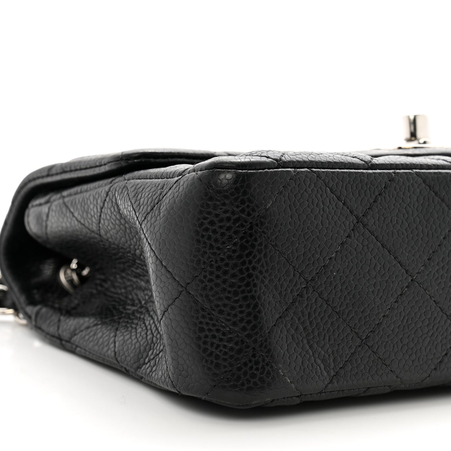 Caviar Quilted Mini Rectangular Flap Black