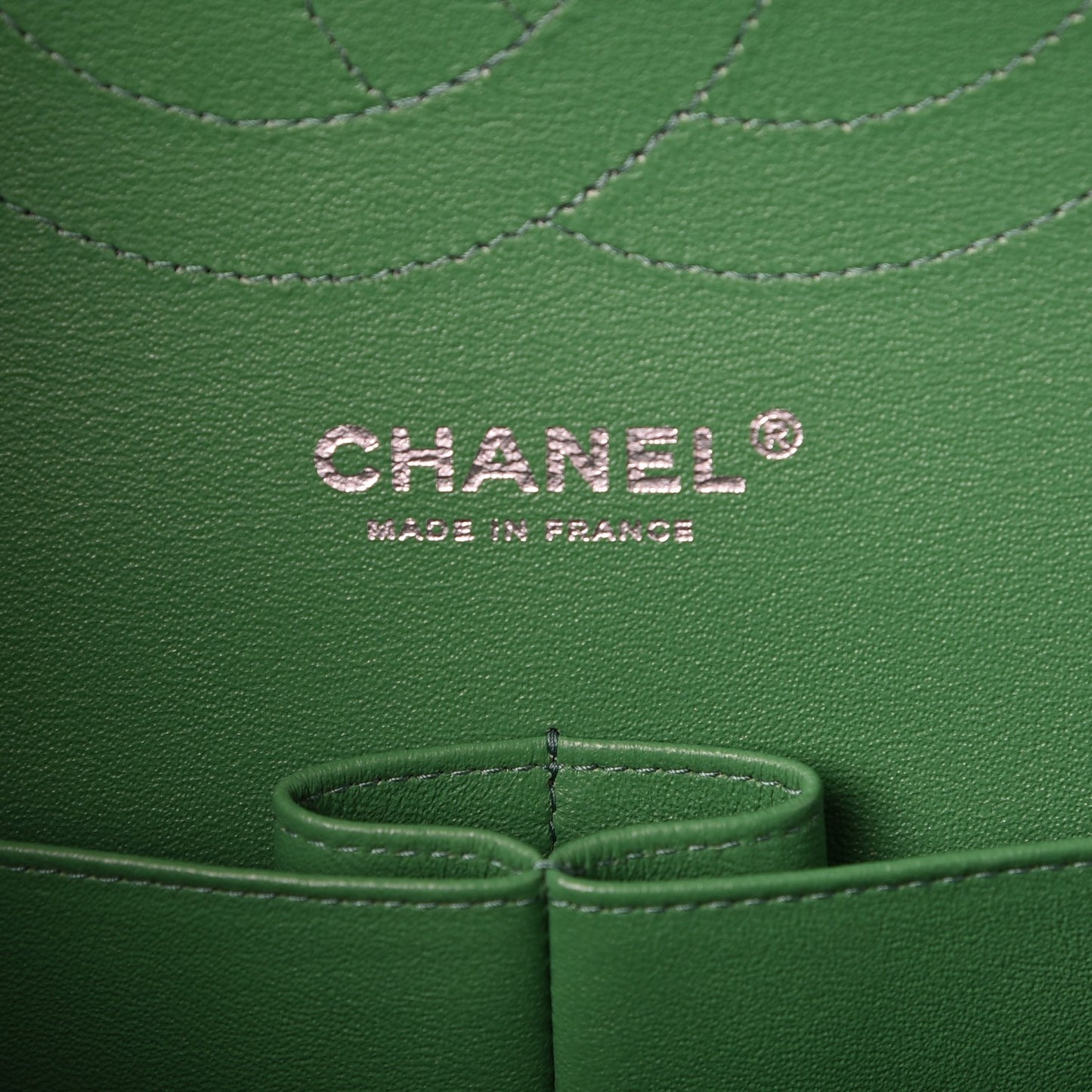 Caviar Quilted Jumbo Double Flap Green