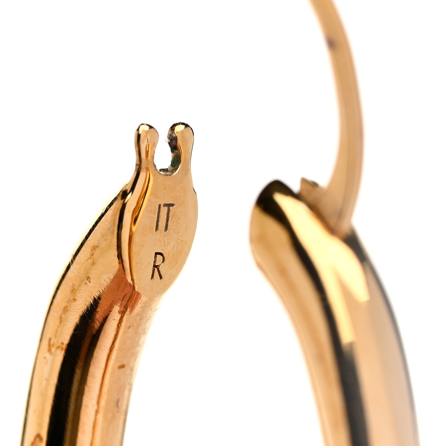 Metal Fall In Love Hoop Earrings GM Gold