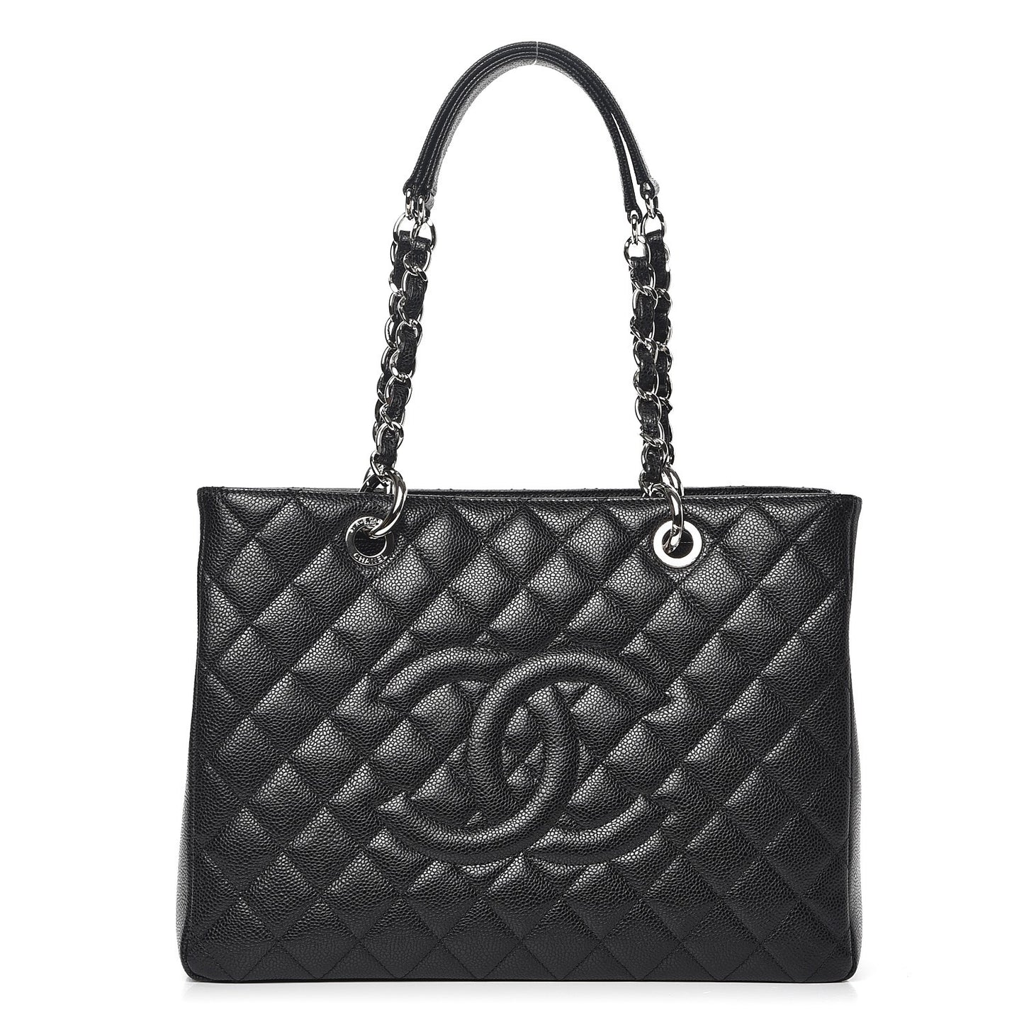 Caviar Quilted Grand Shopping Tote GST Black