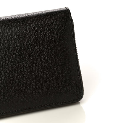 Gucci Dollar Calfskin Boar Effect GG Marmont Zip Around Wallet Dark Cocoa 14 of 15