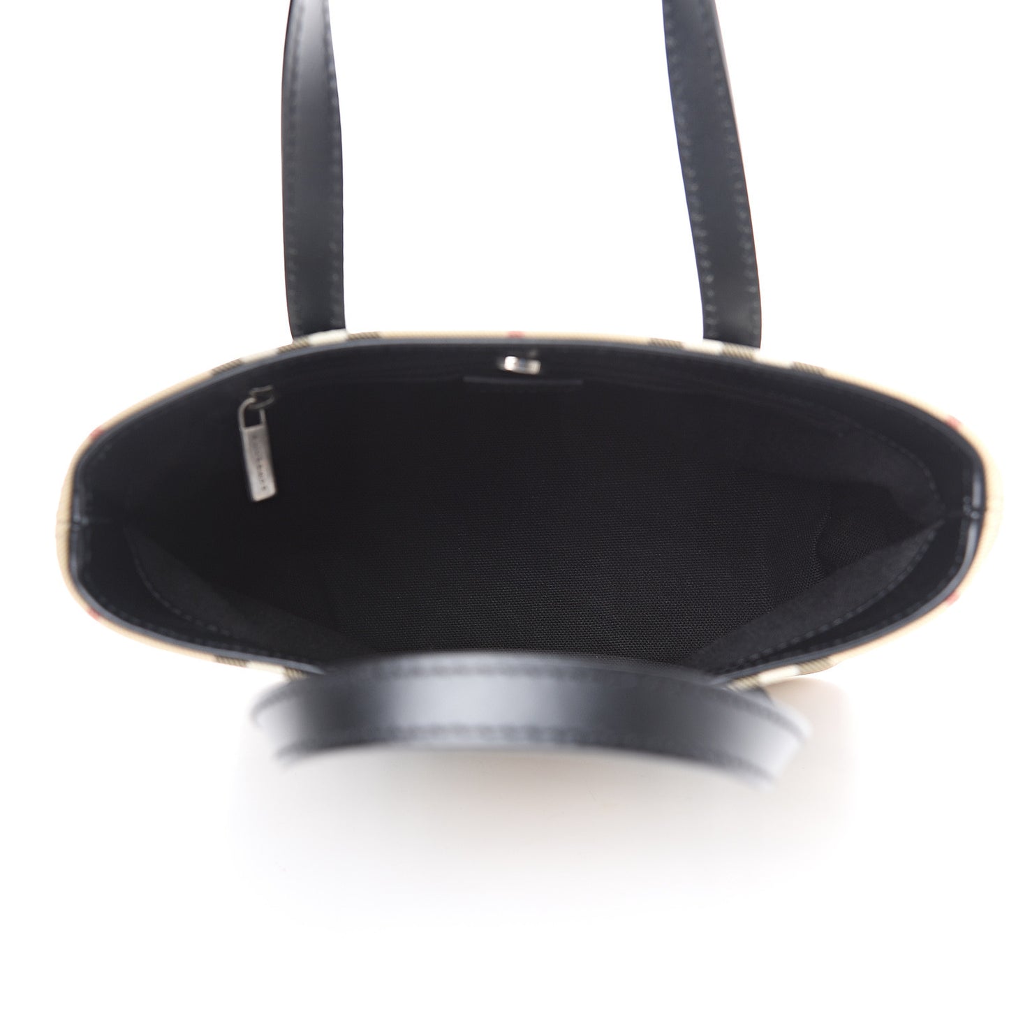 House Check Small Tote Black