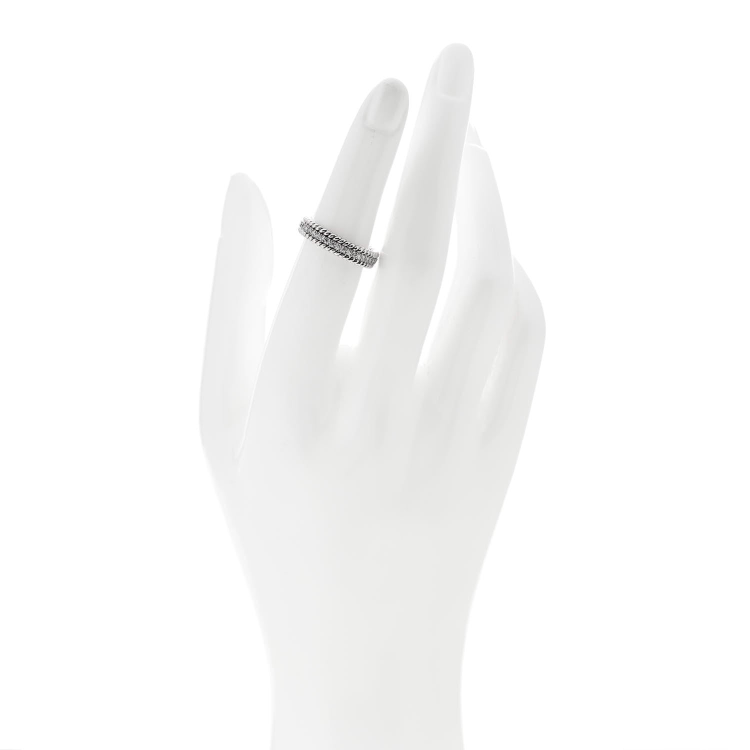 Tiffany Platinum Diamond Schlumberger Rope Two-Row Ring 50 5.5 2 of 6