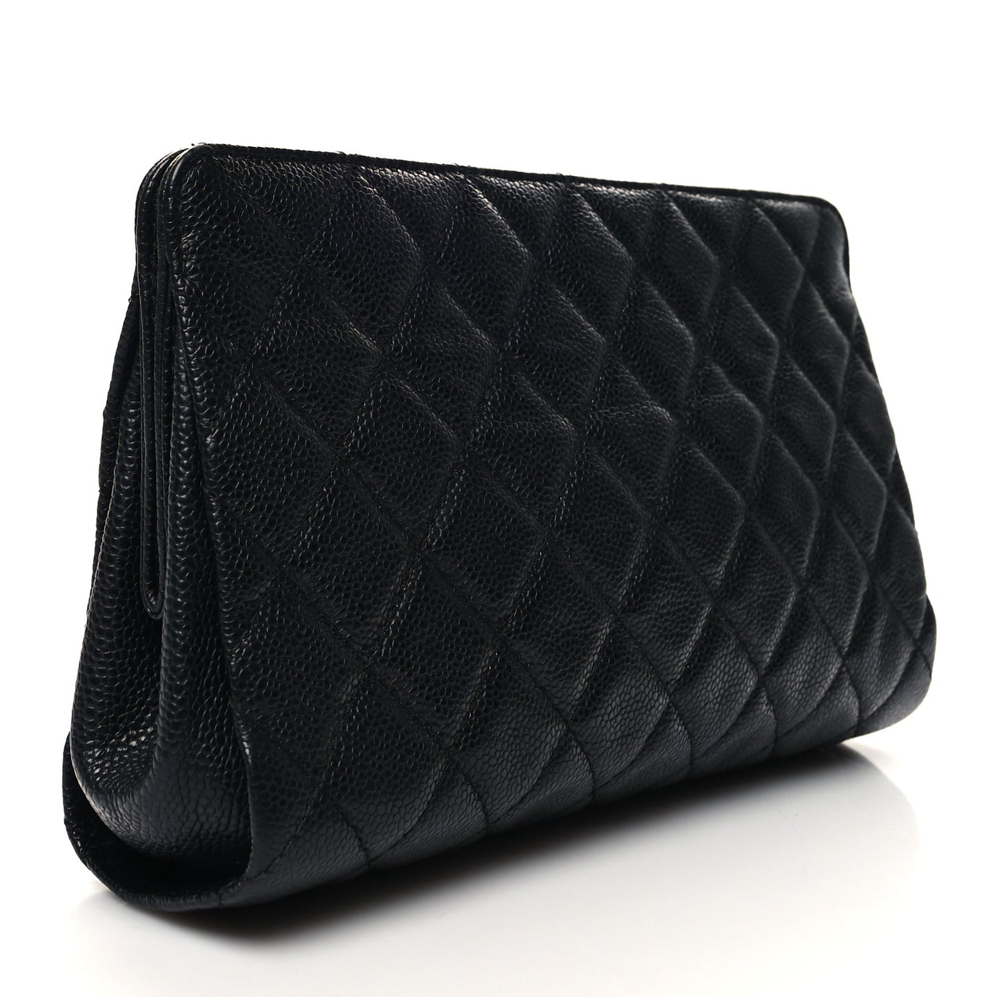Caviar Quilted CC Clutch Pochette Black