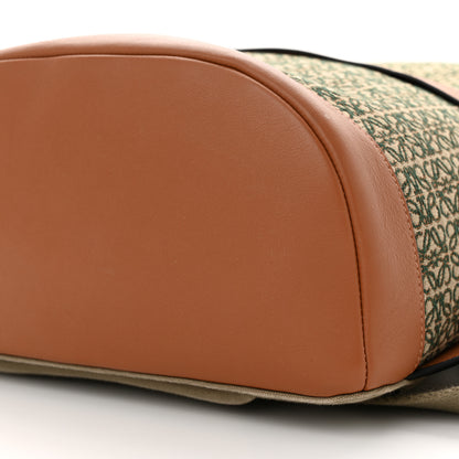 Loewe Jacquard Anagram Calfskin Round Backpack Khaki Green 9 of 10