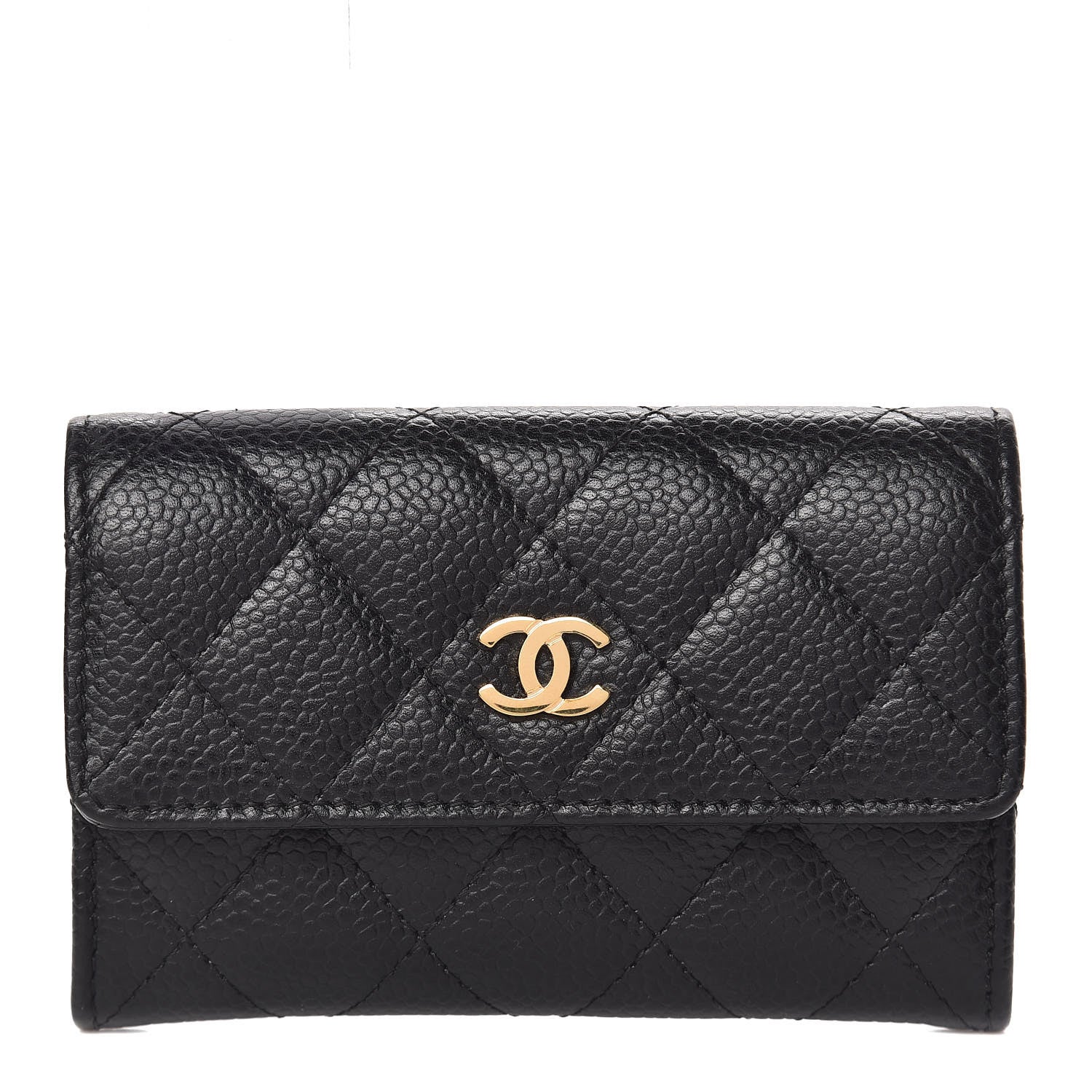 Chanel Caviar Quilted Flap Card Holder Black 1 of 9