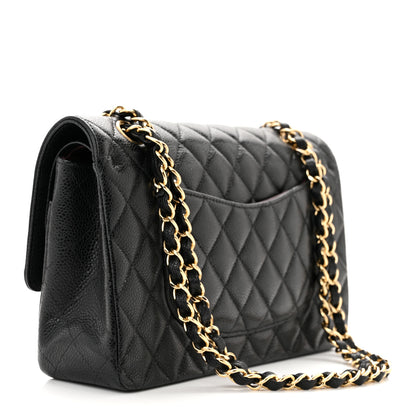 Chanel Caviar Quilted Medium Double Flap Black 3 of 12