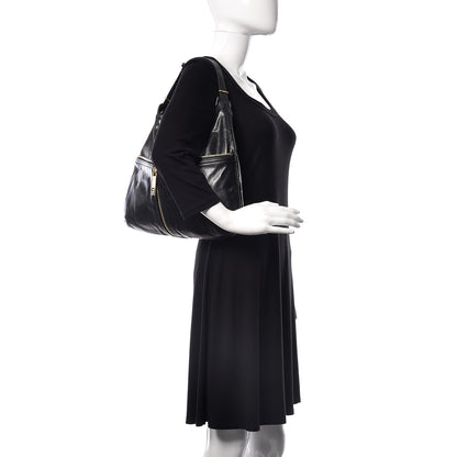 Fendi Goatskin Zipper Hobo Black 2 of 10
