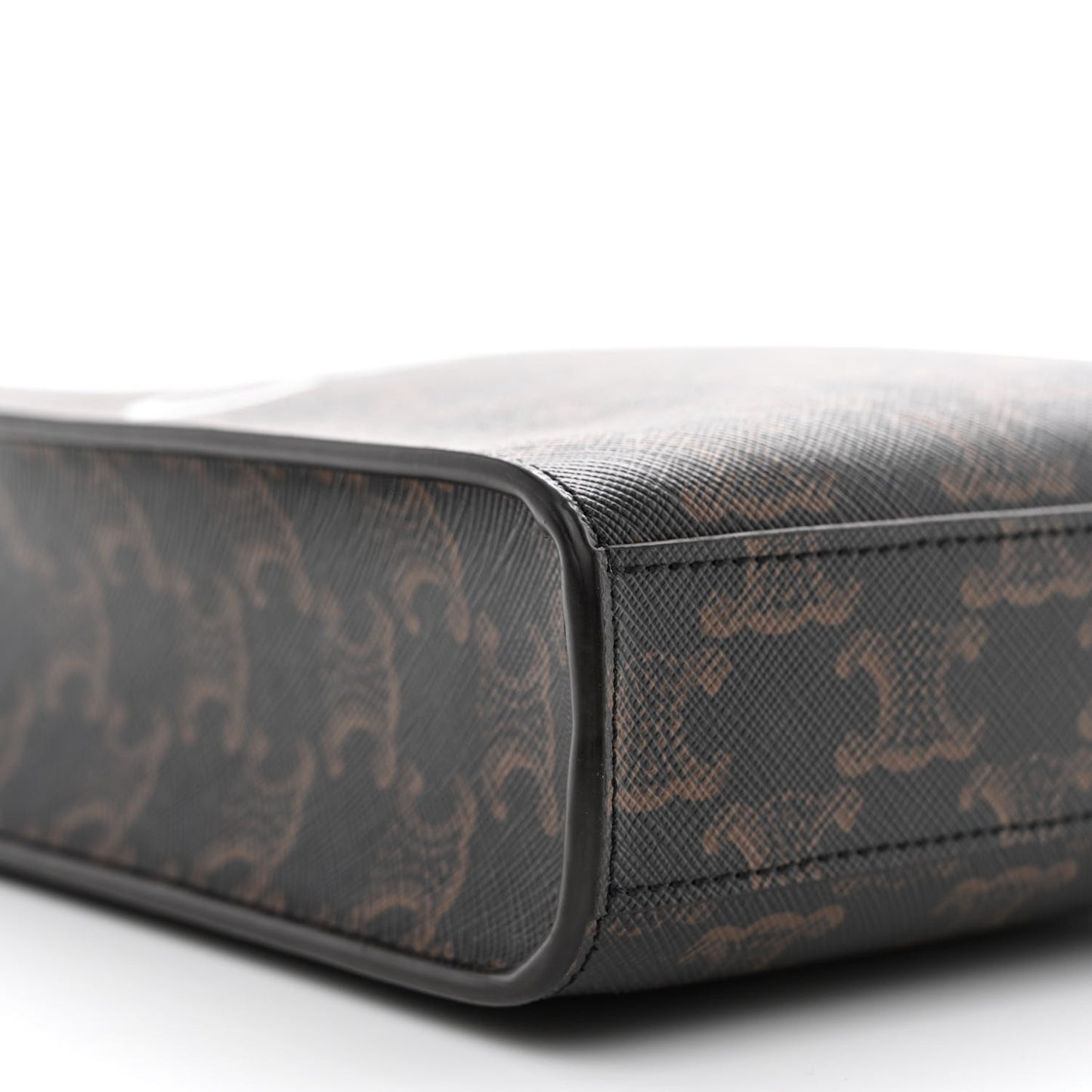 Triomphe Canvas Calfskin Mini Vertical Cabas Tan