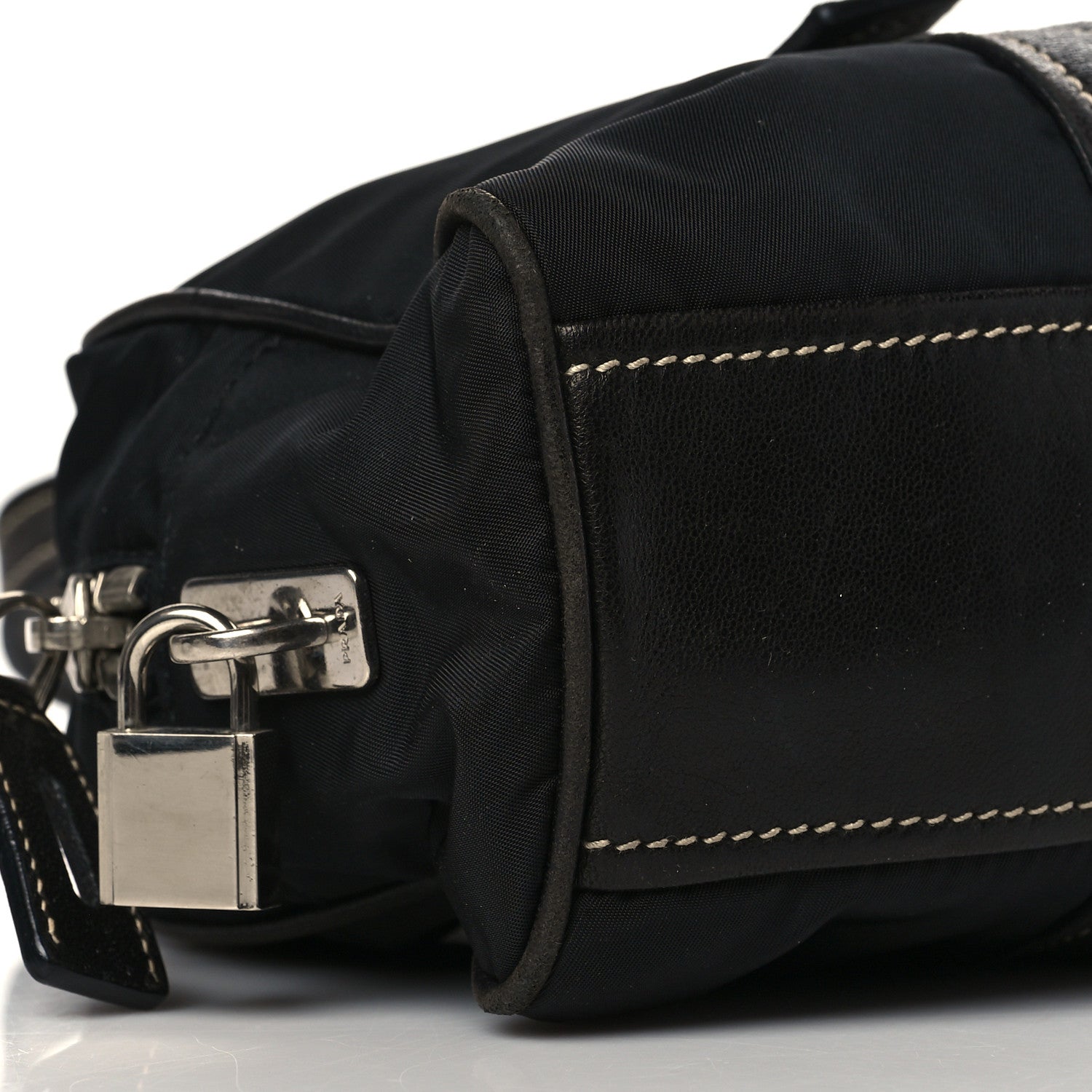 Prada Tessuto Nylon Soft Calf Tote Black 8 of 9
