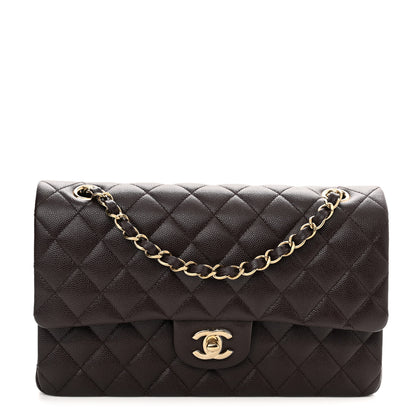 Chanel Caviar Quilted Medium Double Flap Dark Brown 1 of 9