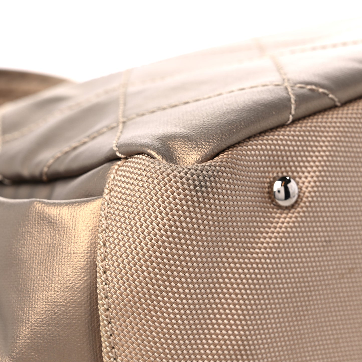 Metallic Coated Canvas Large Paris Biarritz Tote Gold