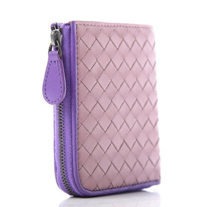 Bottega Veneta Nappa Intrecciato Zip Around Compact Wallet Deco Rose Corot 4 of 8